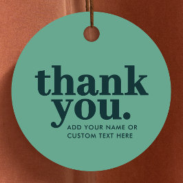 Para Recuerdos Gracias por las etiquetas de regalo | Retro verde 