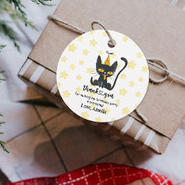 Para Recuerdos Gracioso Fiesta Gorra Gato Negro Gracias Etiquetas