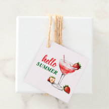 Hola Verano | Etiquetas de Favor de Cóctel de Fres