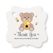 Honey Bee Bear Gracias Etiquetas Favoritas