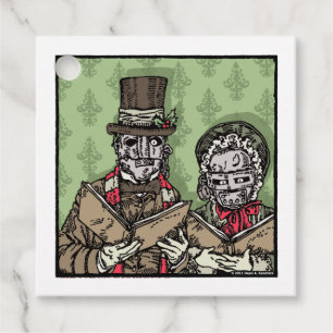 Para Recuerdos Iron Mask Carolers - Etiquetas de Regalo Pop Goth