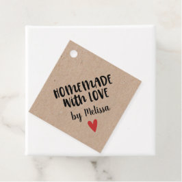 Para Recuerdos Kraft personalizado hecho en casa con etiquetas de