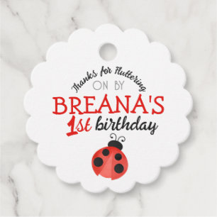 Para Recuerdos Ladybug gracias por venir etiquetas de regalo de f
