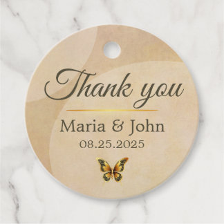 Para Recuerdos Las mariposas doradas favorecen las etiquetas