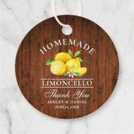 Para Recuerdos Lemons Wood Limoncello Gracias Etiquetas