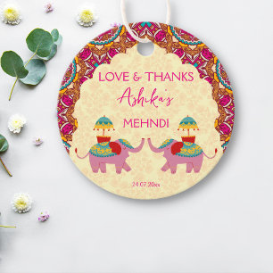 Para Recuerdos Mehndi favorece las etiquetas de regalo lindos ele