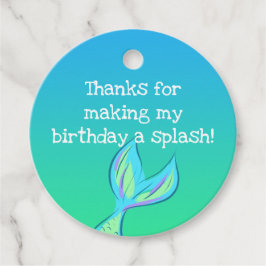 Para Recuerdos Mermaid Gracias Etiquetas Favor