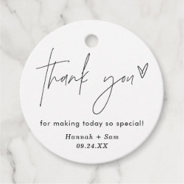 Para Recuerdos Minimalista moderno Gracias Favorecer Etiquetas Bo