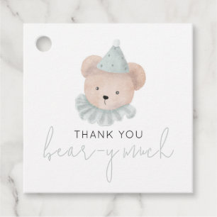 Para Recuerdos Muchas etiquetas de favor cuadradas de Bear-y
