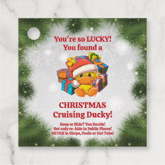 Para Recuerdos Navidades Cruzando Etiquetas De Pato