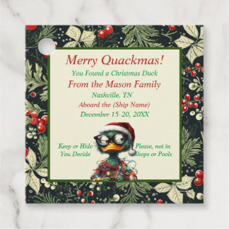 Para Recuerdos Navidades Cruzando Etiquetas De Pato