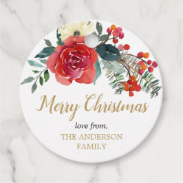 Para Recuerdos Navidades holly berries etiquetas de regalo de veg