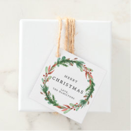 Para Recuerdos Navidades usan etiquetas de favor de regalo person