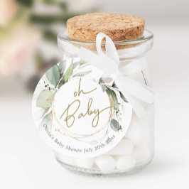 Para Recuerdos Oh Bebé Eucalyptus Etiquetas Baby Shower Favor