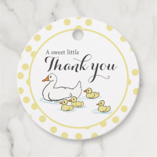 Para Recuerdos Pato madre y pollos Etiquetas Baby Shower Favor