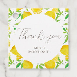 Para Recuerdos Patrón de limón Baby Shower Gracias Etiquetas Favo