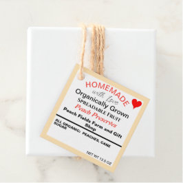 Para Recuerdos Peach casera Preserve Etiquetas de Favor de Código