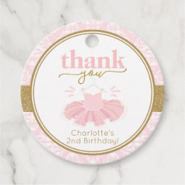 Para Recuerdos Pink Tutu Ballerina Gracias Etiquetas De Favor De 