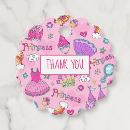 Para Recuerdos Princesa Rosa Gracias Por Favor Etiquetas