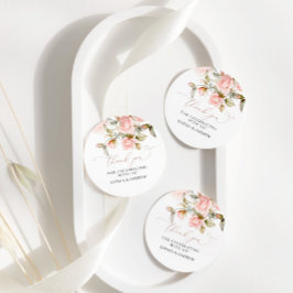 Para Recuerdos Rosa rosa y verde deja etiquetas favoritas de boda