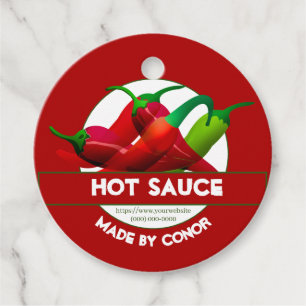 Para Recuerdos Salsa caliente Pimientos de pollo Etiquetas favori