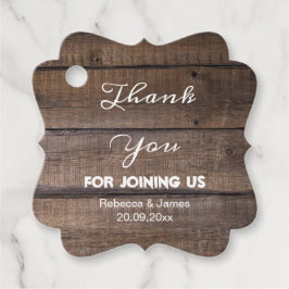 Para Recuerdos Sencillo Boda Rústico De Madera Gracias Etiquetas 
