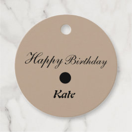 Para Recuerdos simples y clásicas etiquetas de regalo de cumpleañ