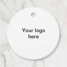 Para Recuerdos Su logotipo aquí etiquetas de regalo simples y bla