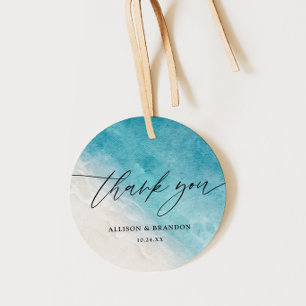 Para Recuerdos Summer Beach Wedding Gracias por las etiquetas fav