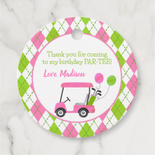 Para Recuerdos Taladro de golf en chica de etiquetas de regalo de