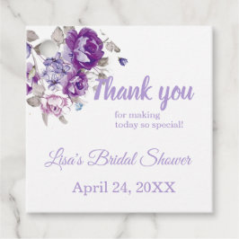 Para Recuerdos Tema De La Flor Púrpura Gracias Etiquetas De Favor