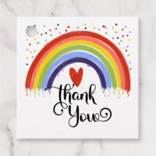 Para Recuerdos THank you etiquetas de pegatina de cuadrado arcoir