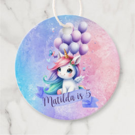 Para Recuerdos Unicornio personalizado con etiquetas de regalo de