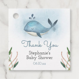 Para Recuerdos Whale Baby Shower Gracias Etiquetas