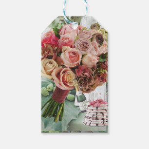 Para Regalos 10 etiquetas de regalo con Rosas, champán