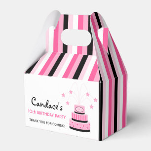 Para Regalos 10ma caja del favor de fiesta de la torta de