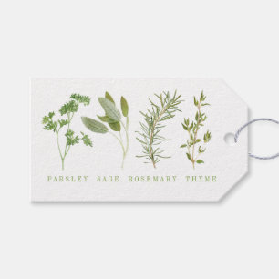 Para Regalos 4 Etiquetas de regalo FRESH HERBS