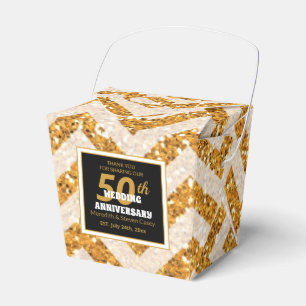 Para Regalos 50.º Boda Aniversario Caja de Favor Purpurina de O
