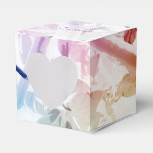 Para Regalos Abstracto Acuarela Floral Corazón Favor Caja