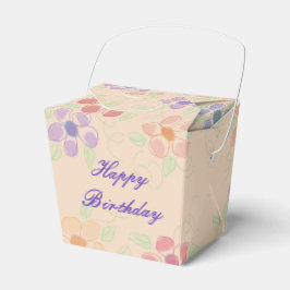 Para Regalos Adorable Caja de Favor con Flores de Papel