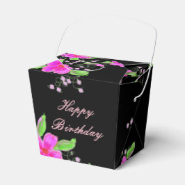 Para Regalos Adorable Chocolate Caja de Favor Negro Florido Ros
