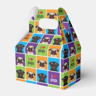 Para Regalos Amo la caja de regalo del fiesta de los cuadrados