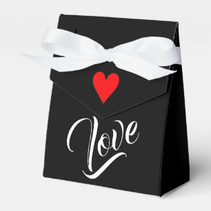 Para Regalos Amor negro y blanco con la caja del favor de la
