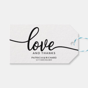 Para Regalos Amor y Gracias - Etiquetas de Regalo de Boda con C
