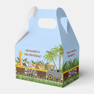 Para Regalos Animales de la selva del safari en caja del favor