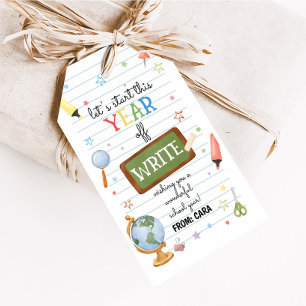 Para Regalos Año escolar de vuelta a las etiquetas de favores e