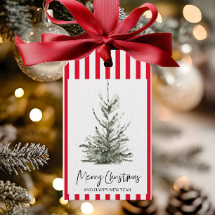Para Regalos Árbol verde de los navidades   Etiquetas de regalo