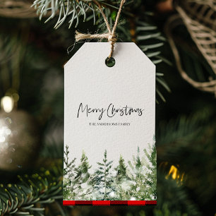 Para Regalos Árbol verde de los navidades   Etiquetas de regalo