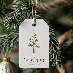 Para Regalos Árbol verde de los navidades   Etiquetas de regalo