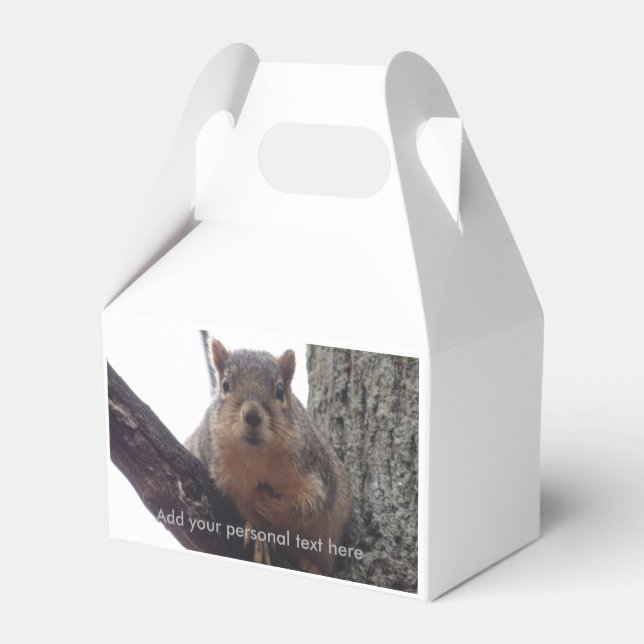 Para Regalos Ardilla mirando tu caja de regalo (Reverso)